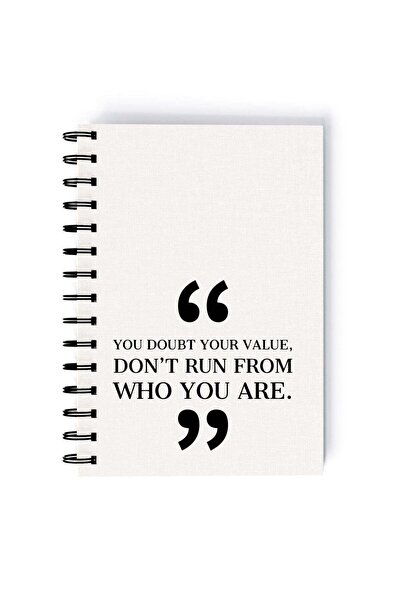 Generic Spiral A5 Notebook Women Empowerment Feminism Quote Dont Run from who...