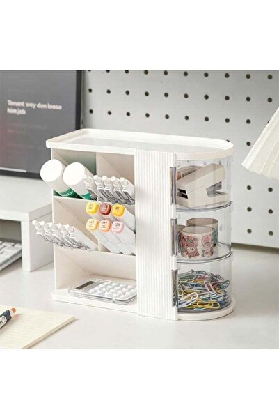 Generic Desk Organizer with Pen Pencil Holder for Desk, Pen Organizer with 3 ...