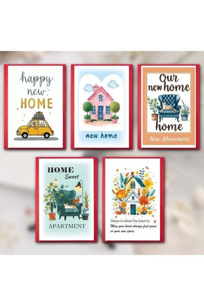 Generic 5pcs New Home Greeting Cards Set with Envelopes – Housewarming Congra...