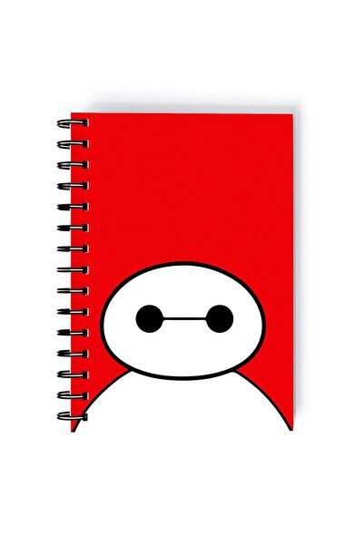 Generic Big Brother Character Printed Spiral A5 Notebook Red/Grey/White