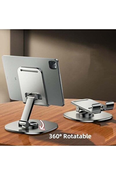Generic 360° Rotating Foldable Metal Phone Stand for Desk, Adjustable Non-Sli...