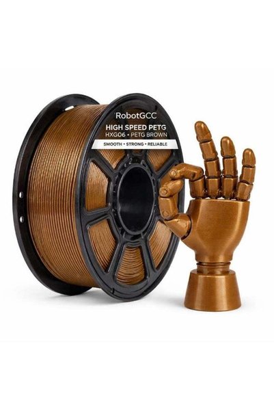 Generic RobotGCC PETG Brown 3D Printer Filament 1.75mm 1KG, Durable Low-Warpi...