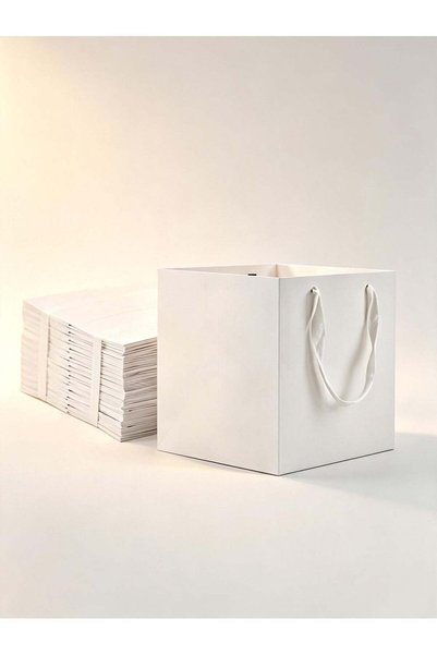 Generic 10 Pcs Packaging Gift Bag, 25*25*25 cm Square Large Favor Bag with Ha...