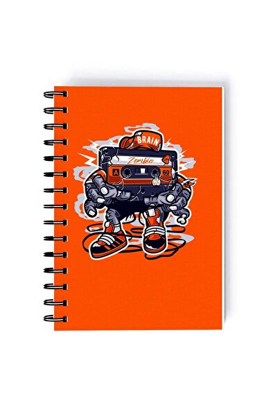 Generic Music Cassette Rectangle Spiral A5 Notebook Multicolour