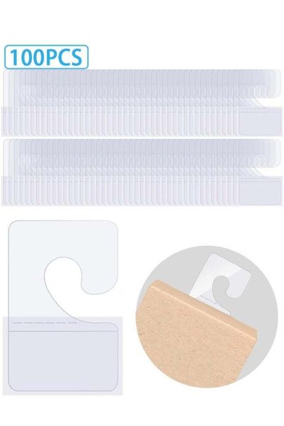 Generic 100 Pieces Hook Hang Tags Self Adhesive Hanging Tabs Sticky Hang Tabs...
