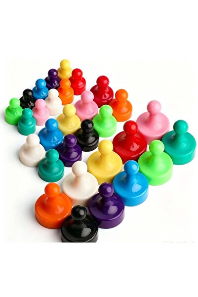 Generic Multicolor Magnetic Push Pins Assorted Sizes, Pack of 18 – Strong Neo...