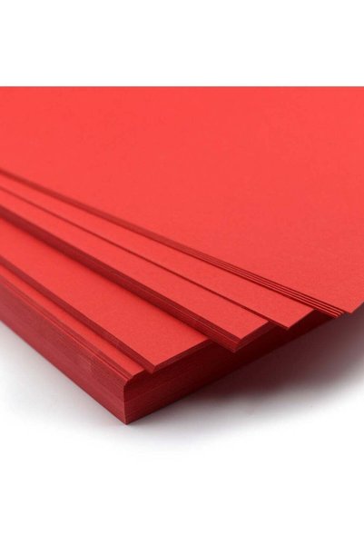 Generic Red Color Paper A4 250GSM 20 SheetsThick Bright Red Colored Paper, fo...
