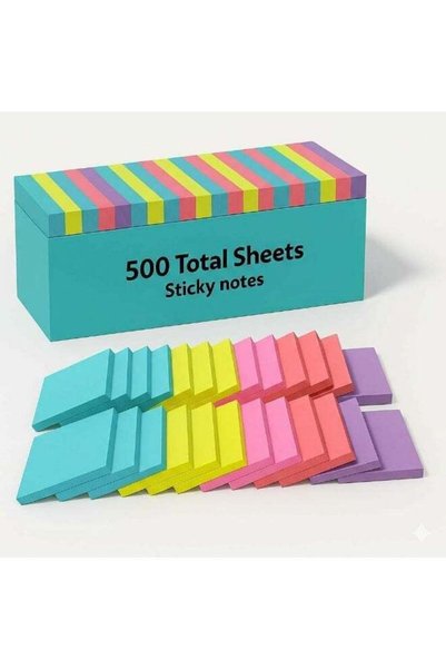 Generic Sticky Notes 76mm x 76mm, 500 Sheets – Self Adhesive Sticky Pads, Str...