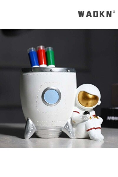 Generic Astronaut Pen Holder Desk Decor, Durable Resin Desk Organizer, Makeup...