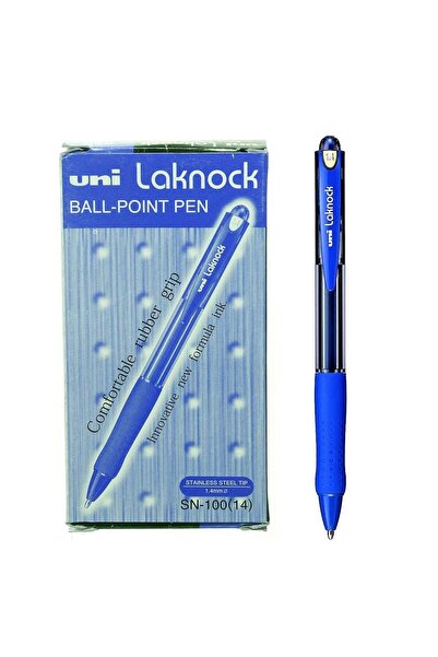 Generic 12-Piece Laknock Ballpoint Pen 1.4mm Tip Blue Ink