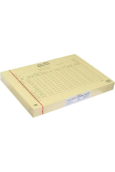 Generic FIS Salary Card (Arabic/English) A4, Yellow/Black - 100-Piece Set
