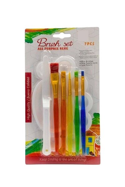 Generic Brush Set 7pcs ideal for watercolors poster and acrylics