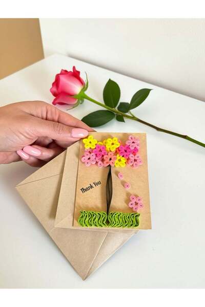 Generic Thank You Handmade Greeting Card, Blossom Tree Design, Appreciation C...