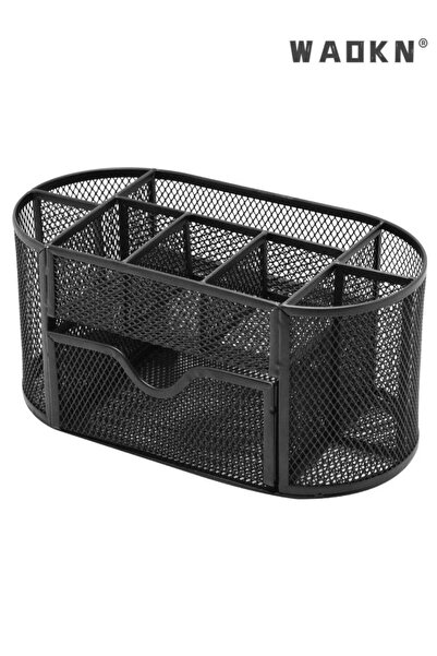 Generic 9-Compartment Metal Mesh Desk Organizer with Detachable Groove Drawer...