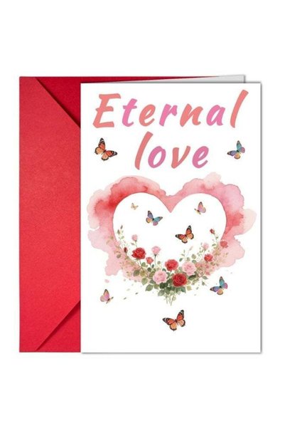 Generic Beautiful blank greeting cards for Valentine's Day and daily use - "E...