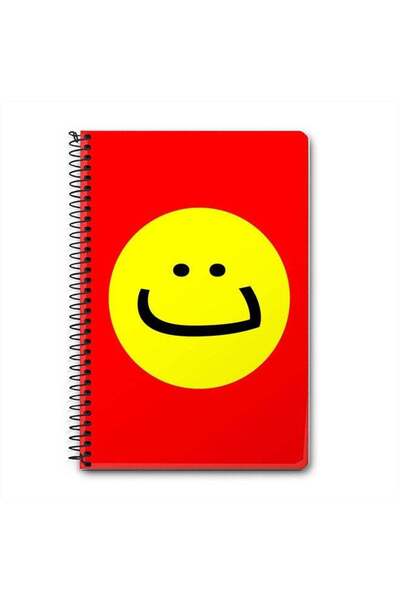 Generic Ta Smile A5 Spiral Notebook Red/Yellow/Black
