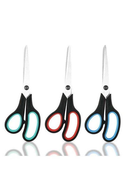 Generic Multipurpose Scissors 3 Pack, 8 Inch Stainless Steel Blades, Comfort ...