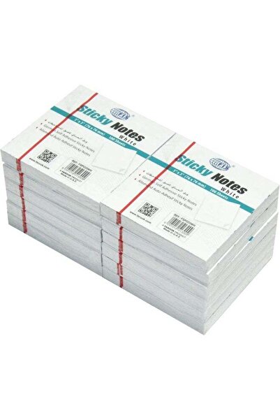 Generic FIS Sticky Notes, White, 3 x 3 Inch, 100 Sheets per Pad, Pack of 12 W...