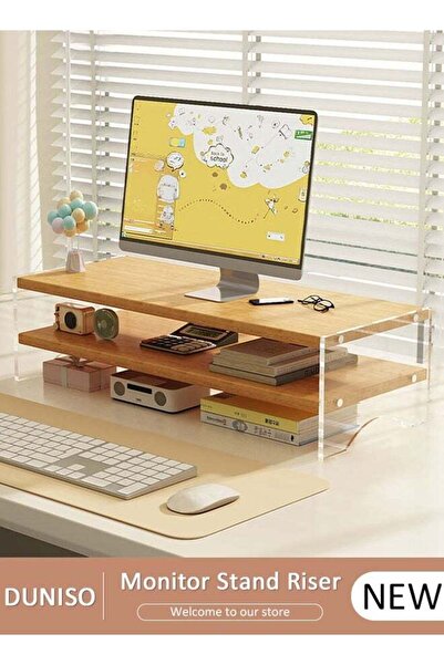 Generic 2 Layers Monitor Stand Riser, 50cm Computer Monitor Stand,Ergonomic H...