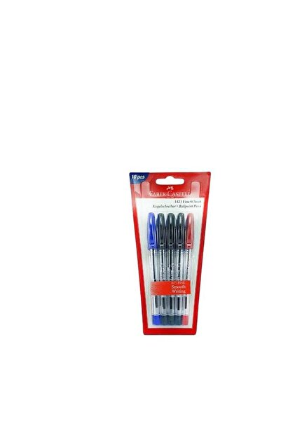 Generic Faber-Castell 1423 Ball Pen 0.7Mm Blister Of 5Pc Assorted (3 Blue + 1...