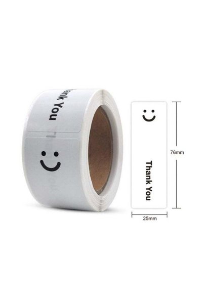 Generic 120 Pcs Smiley Thank You Stickers, Rectangle Roll Stickers for Gift B...