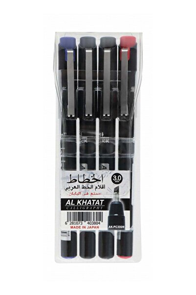 Generic 4-Piece Calligraphy Pen 3mm Tip Multicolour