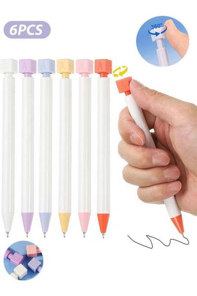 Generic 6 Pcs Funny Roller Gel Ink Pens - 0.5mm Interesting Writing Pen Black...