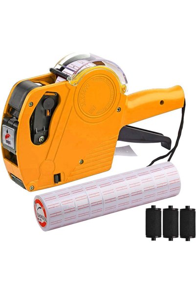 M&C Music Color MX-5500 8-Digit Price Tag Gun with 5000 Sticker Labels and 3 ...