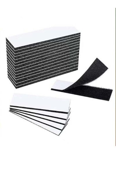 Generic 20 PCS Hook and Loop Tape Strips, Heavy-Duty Double-Sided Adhesive Fa...