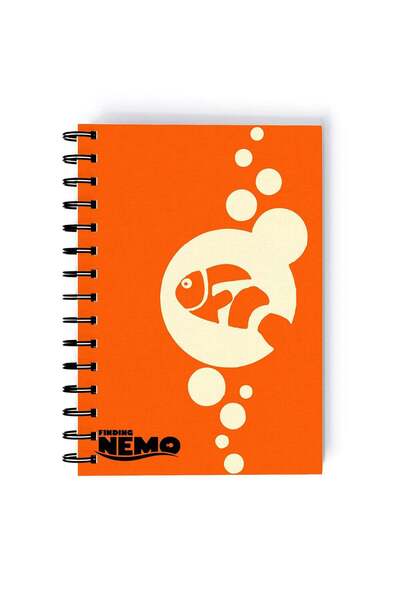 Generic Finding Nemo Quote Printed Spiral A5 Notebook Orange/Black/White