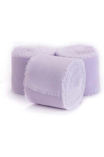 Generic 3 Rolls Lilac Chiffon Ribbon, 1.5" x 21 Yards Lavender Purple Silky F...