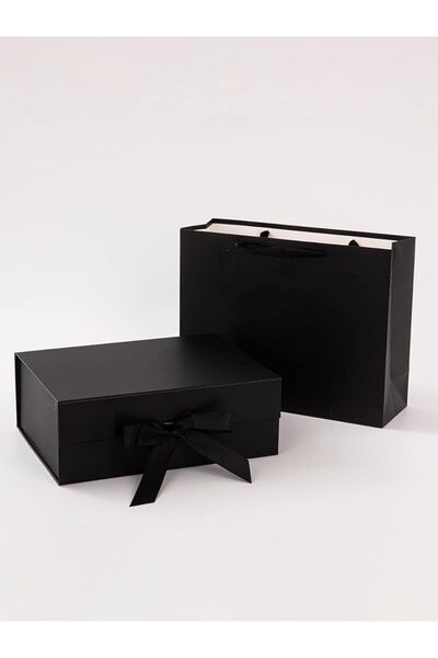Generic Magnetic Lid Gift Box with Ribbon Gift Box And Bag For Birthday, Anni...