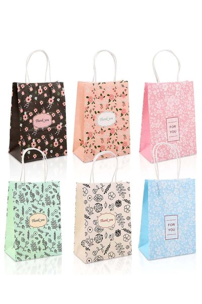 Generic 12 Floral Gift Bags with Handles - Perfect for Mother's Day, Birthday...