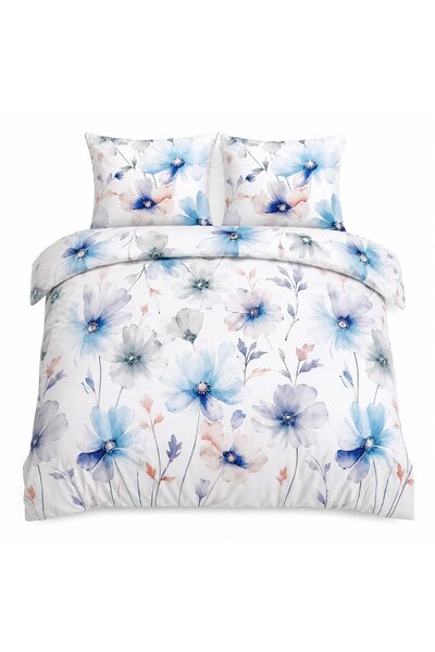 NATERIS Lunara Duvet Cover Set set, 100% satin Cotton , 220x200 cm, 2 pillowc...