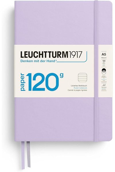 Leuchtturm1917 -120G Special Edition - Medium A5 Plain Hardcover Notebook (Bl...