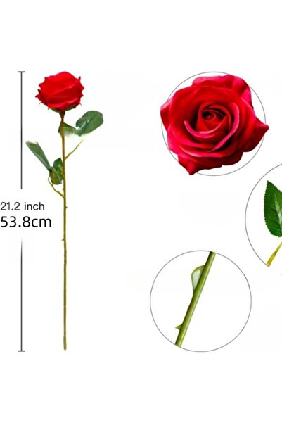 QGC Buchet de 9 trandafiri artificiali roz, tulpina de 51 cm, diametrul florii de 7 cm, 13g pe bucată, decorațiuni interioare, nunți și evenimente festive, 0338