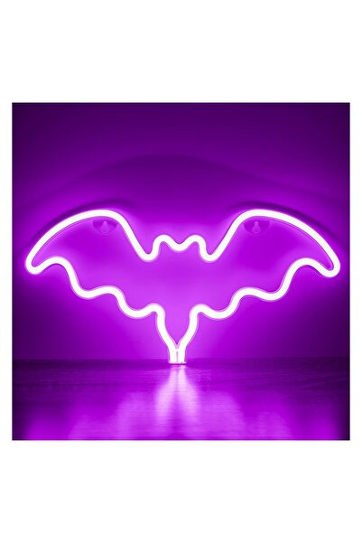 OEM Lampa LED Liliac Neon Mov cu USB 35x1.2x16.5 cm – decor luminos de efect ...