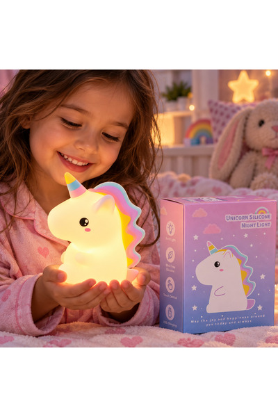 hauspro Unicorn Silikon Gece Lambası