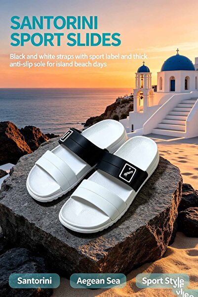 Khatwat Rijal Sporty Mules with Dual-Tone Strap Design & Durable Outsole