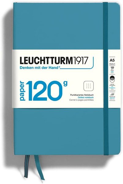 Leuchtturm1917 -120G Special Edition - Medium A5 Plain Hardcover Notebook (Bl...