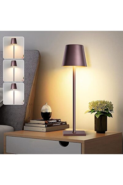 X SPRING Rechargeable LED Table Lamp, 3 Color Modes & Stepless Dimmable Desk ...