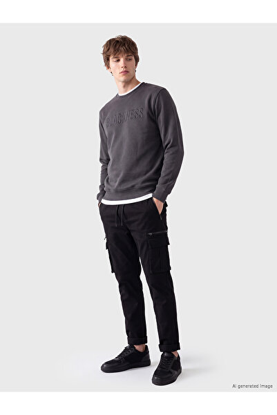 LC Waikiki Nevavm Farkıyla Xside Black Straight Standard & Regular Elastic Le...