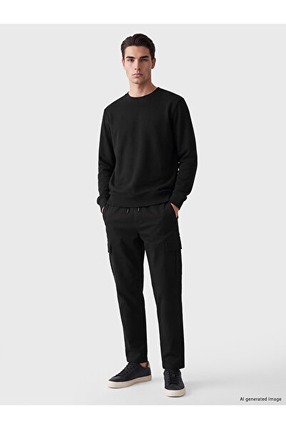 LC Waikiki Nevavm with Difference Lcw Eco Black Plain Comfortable & Relax Wid...