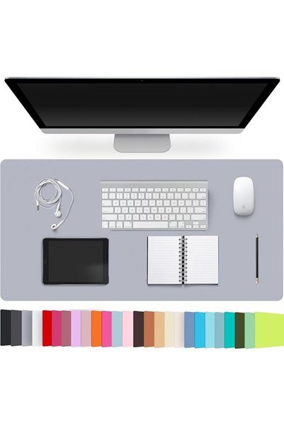 GENERAL Leather Desk Pad Protector,Non-Slip Desk Pad(Dark Gray, 31.5" x 15.7")