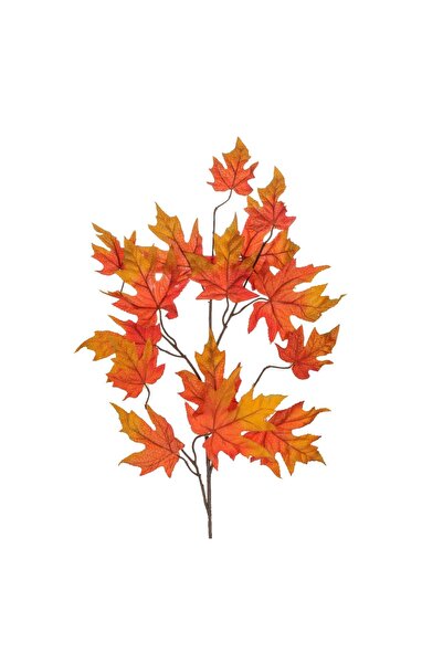 OEM Ramura cu Tulpina Lunga cu Frunze Portocalii 83cm – ramură decorativă art...
