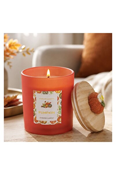 OEM Lumanare in Pahar din Sticla Frosty cu Aroma de Dovleac Ø8x9,5cm – lumâna...