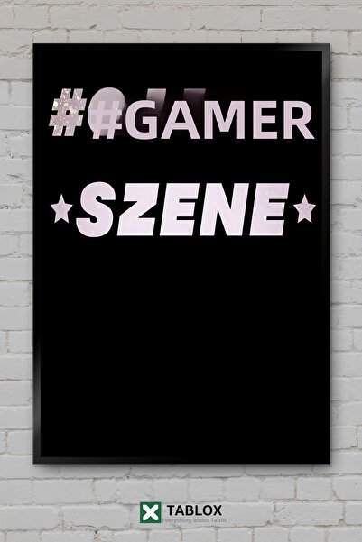 tablomaxtbx Gamer Scene Funny Gamer Neon Αφίσα τοίχου με διακοσμητικό πλαίσιο...