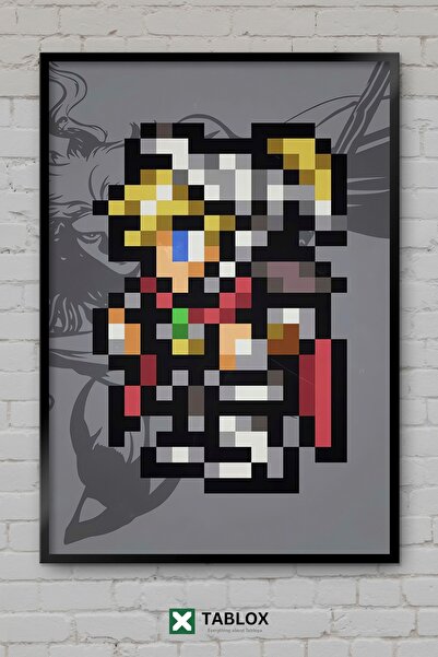tablomaxtbx Final Fantasy Iii Ingus Pixel Sprite Character Game Frame View De...