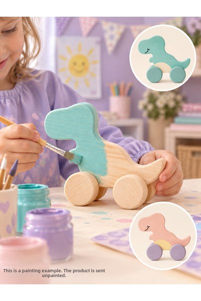 websunday Wooden Paintable Toy, Handmade Natural, Gift Toy