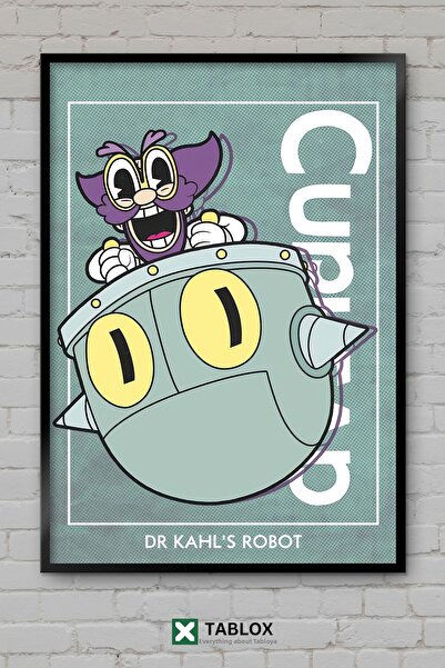 tablomaxtbx Dr. Kahls Robot Cuphead Cadru decorativ cu aspect de personaj de ...